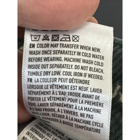 American Eagle Women's 2 Mom Straight Corduroy Pants Sage Green EUC Inseam 27.5" - Picture 10 of 12